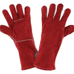 GUANTES ROJO DE CARNAZA PARA SOLDAR