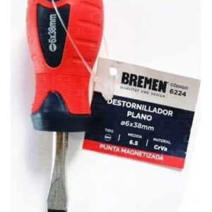 Destornillador Punta Imantada Plano 6 X 38mm Bremen