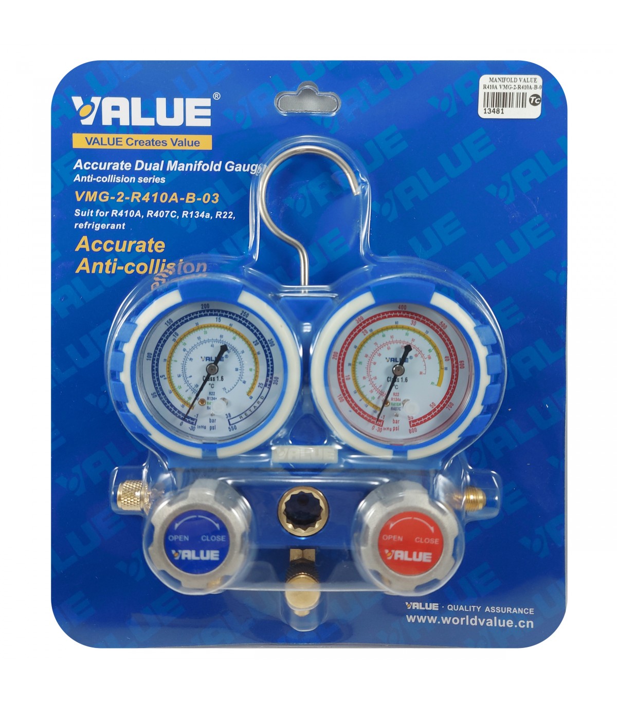Manifold Aluminio R-410 R-407 R-134 R-22 Sin Mangueras Value
