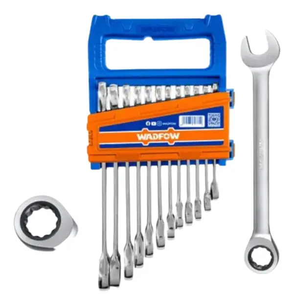 JUEGO LLAVE COMBINADA CON CRIQUET 12PCS WADFOW