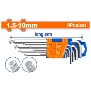 JUEGO LLAVE ALLEN 1.5-10MM 9PCZ WADFOW